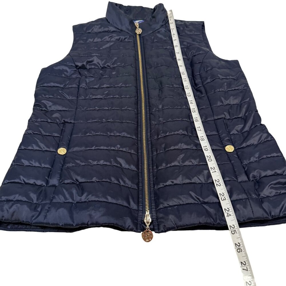 Lilly Pulitzer Elyn Puffer Vest With‎ a Twist Navy Blue Size M - Picture 10 of 10